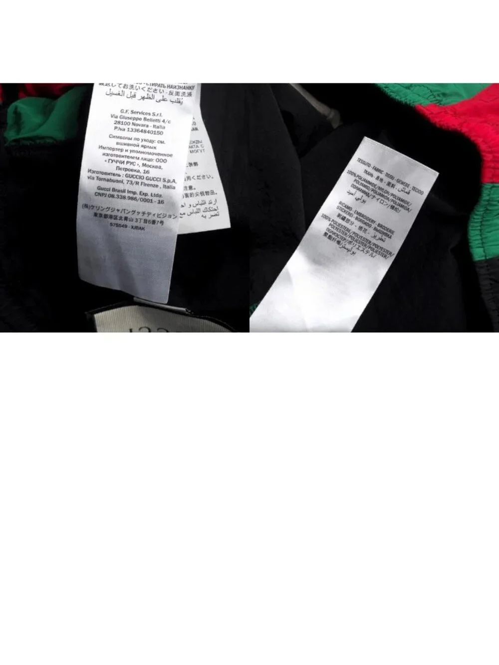 Gucci Oversize Nylon Track Pants S Side Line Web GG Logo Patch